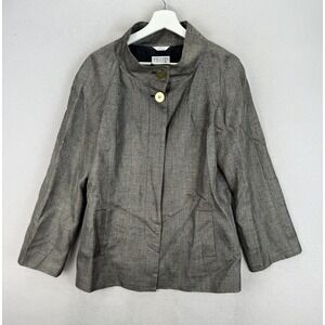 Vintage‎ Talbots Women's Size 14 Italian Fabric Wool Blend Button Up Blazer Coat